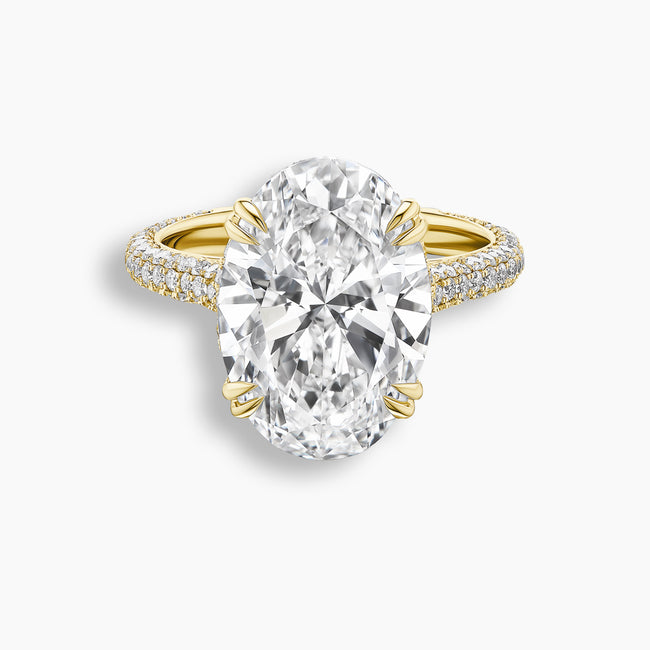 7 TCW Oval Diamond Pavé Engagement Ring