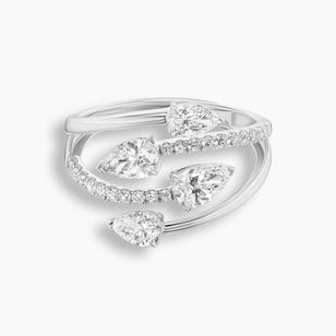 Anillo de garra de diamante 