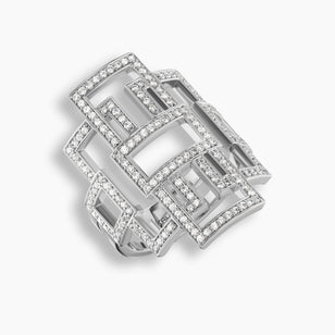 Anillo decorativo con Greca de diamantes 