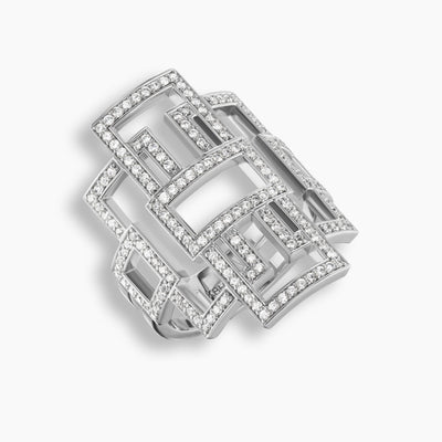 Anillo decorativo con Greca de diamantes 