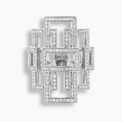 Anillo decorativo con Greca de diamantes 