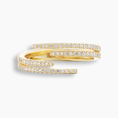 Anillo de garra de diamante 