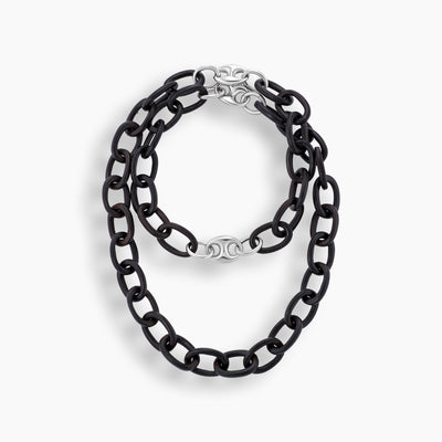 Collar de cadena de plata de ley