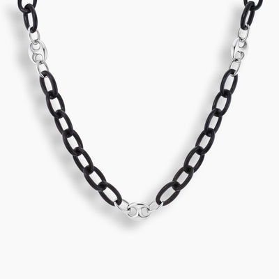 Collar de cadena de plata de ley