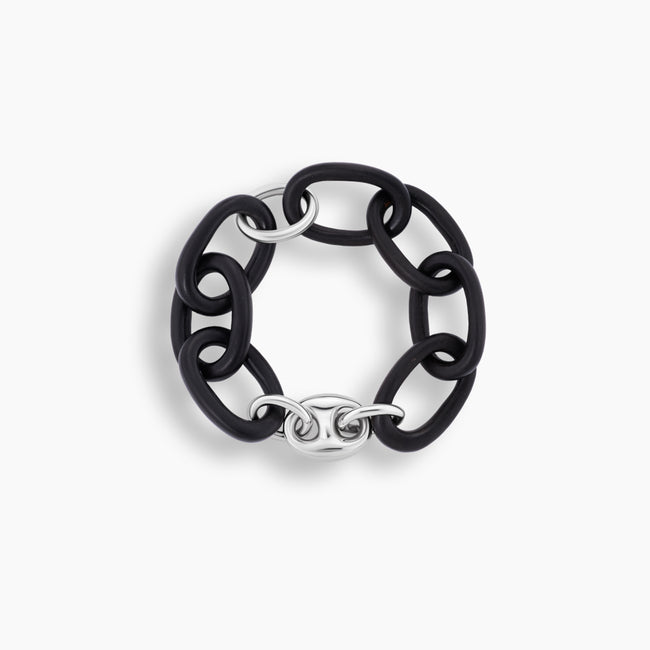 Ebony Wood Chain Link Bracelet