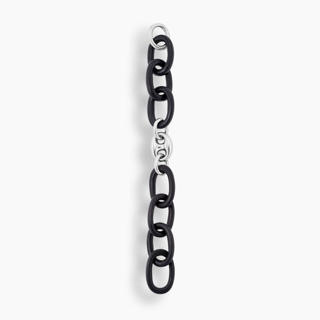 Ebony Wood Chain Link Bracelet