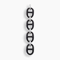 Ebony Wood & Sterling Silver Gucci Link Bracelet