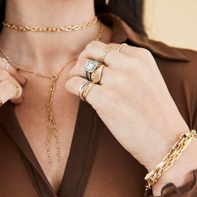 Anillo de sello ovalado Personalmente tuyo