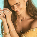 Lariat de perlas de Tahití 