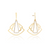 Deco Diamond Fan Drop Earrings
