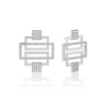 Pendientes Greca con diamantes decorativos