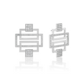 Deco Diamond Greca Studs