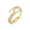 Anillo de garra de diamante 