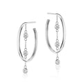 Diamond Dangle Hoops