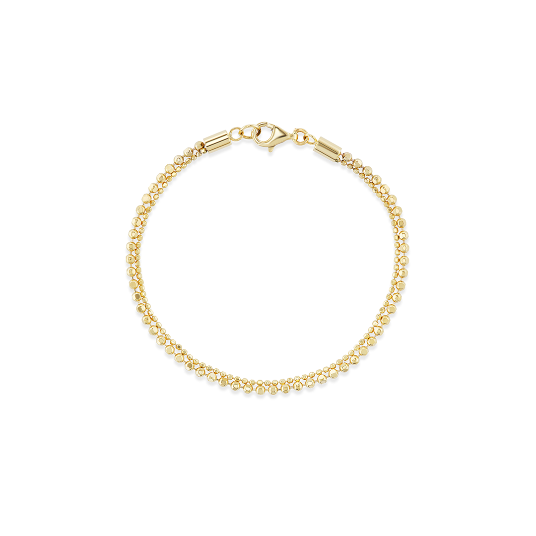 Diamond cut hot sale bead bracelet