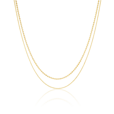 Collar de cuentas de doble diamante