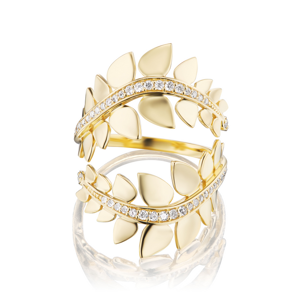 Double Leaf Climber Ring KBH Jewels