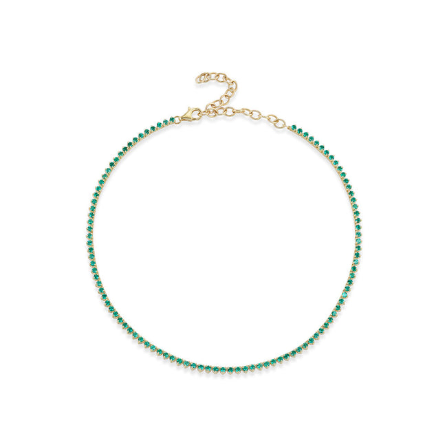 Classic Emerald Tennis Necklace