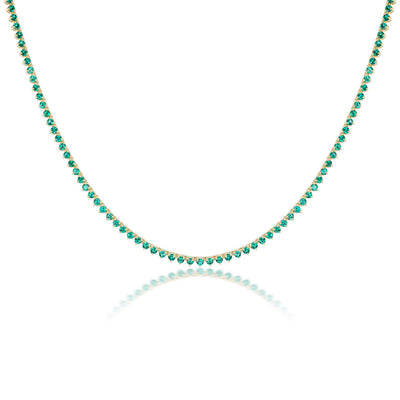 Classic Emerald Tennis Necklace