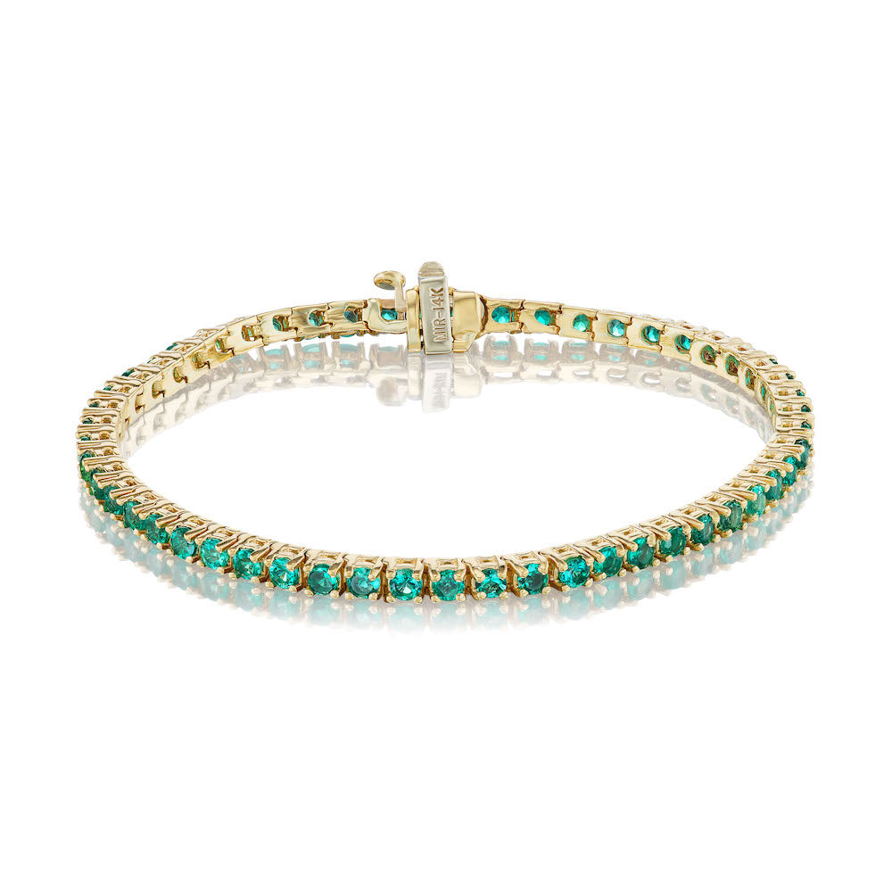 Cabochon Emerald & Gold Push-On Bangle | Halcyon Days – Halcyon Days