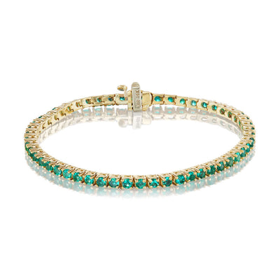 Classic Emerald Tennis Line Bracelet