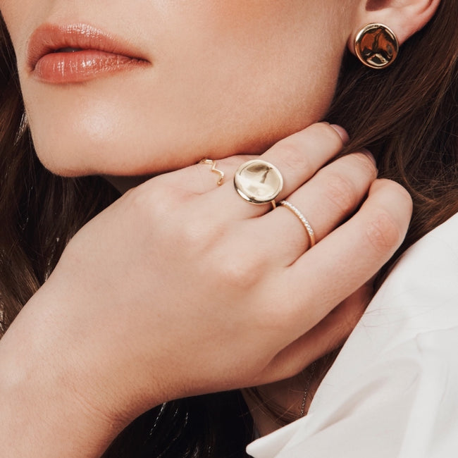Gold Disc Ring