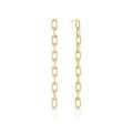 Elongated Chain Link Earrings Short