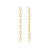 Elongated Chain Link Earrings Short