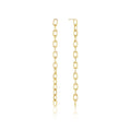 Elongated Chain Link Earrings Long