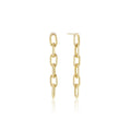 Elongated Thick Chain Link Earrings Short