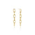 Elongated Thick Chain Link Earrings Short