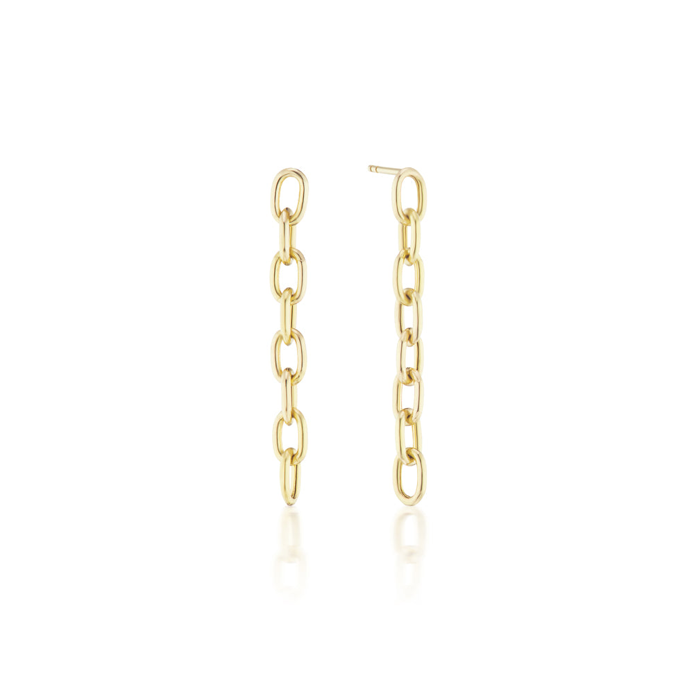 Large chain link earrings top