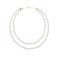 Collar de doble hebra de perlas de Akoya