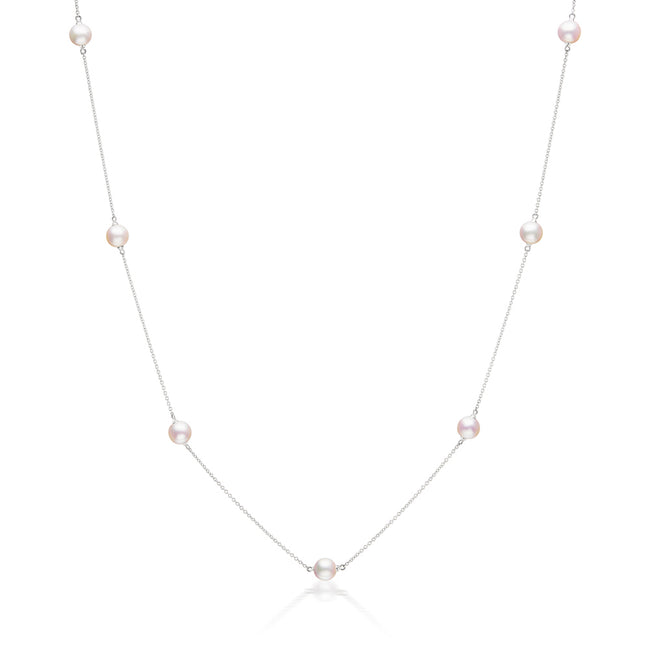 Akoya Pearl Station Necklace