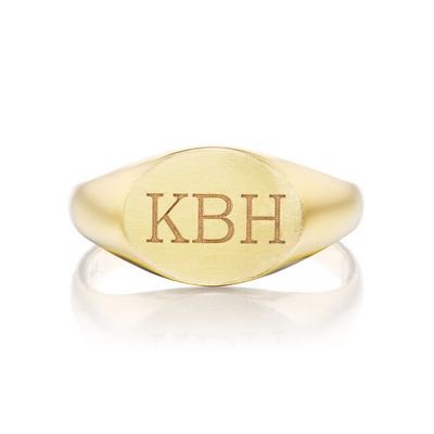 Anillo de sello ovalado Personalmente tuyo