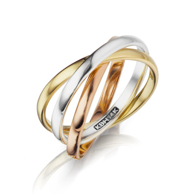 Tri - Color Trinity Ring