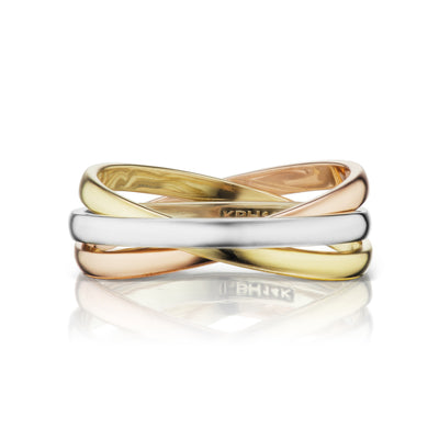 Tri - Color Trinity Ring