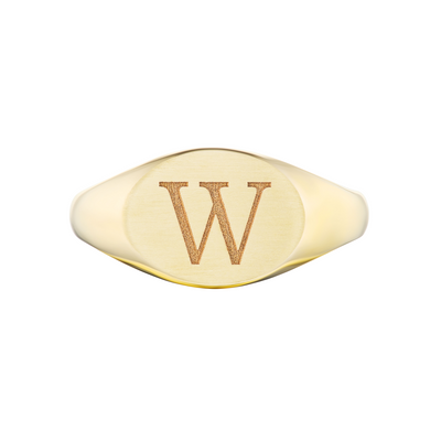 Anillo de sello ovalado Personalmente tuyo