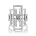 Deco Diamond Greca Ring