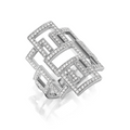 Anillo decorativo con Greca de diamantes 