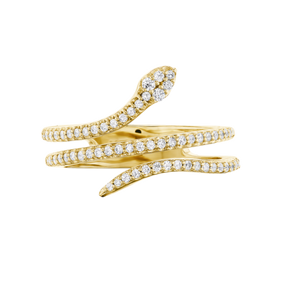 Diamond Snake Wrap Ring