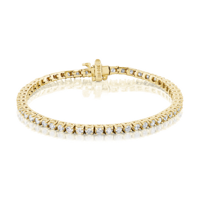 Pulsera clásica con línea de tenis de diamantes
