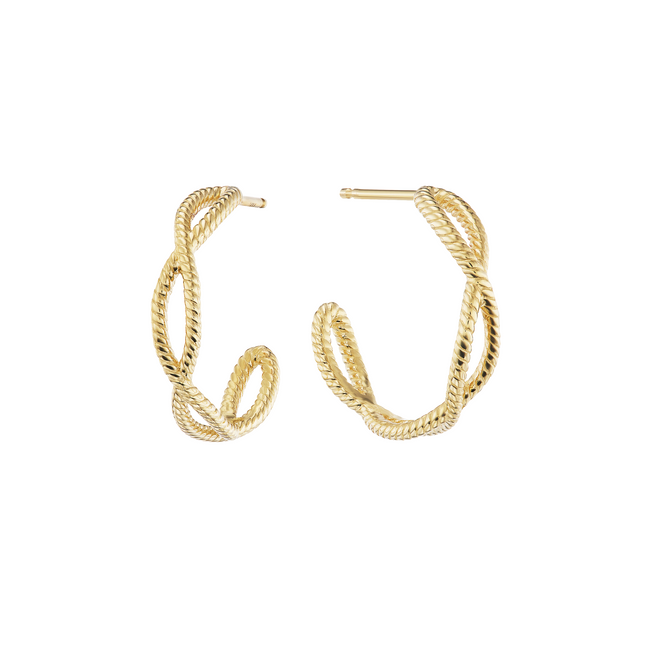 Twisted Rope Double Infinity Hoops