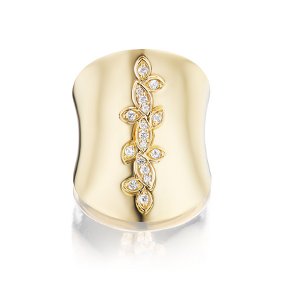 Anillo de hoja de guerrero 