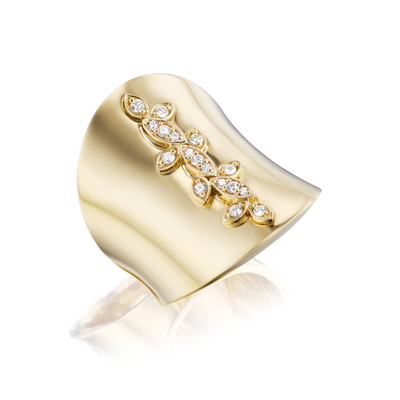 Anillo de hoja de guerrero 